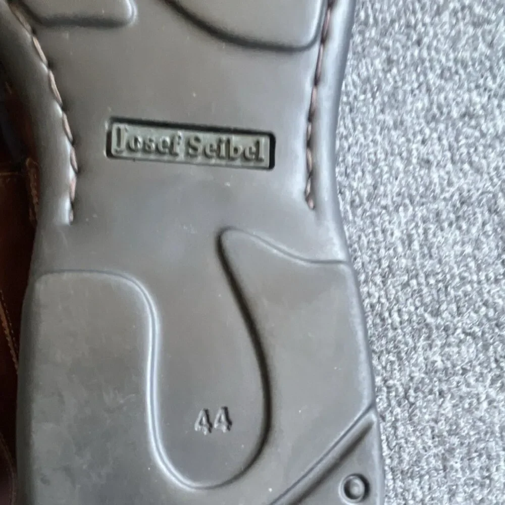Josef Seibel Fisherman Sandal Loafer Men's Brown Woven Leather Comfort US 10.5